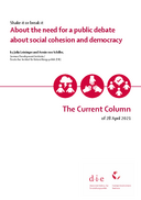 About the need for a public debate about social cohesion and democracy 
