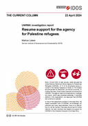 Resume support for the agency for Palestine refugees