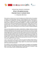 Cover: Programme “Africa in the global economy”