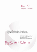 Evidence for Learning – How to use impact assessments more effectively