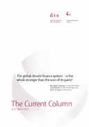 The global climate finance system – is the whole stronger than the sum of its parts?