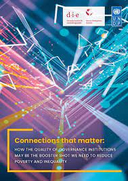 Connections that matter: how the quality of governance institutions may be the booster shot we need to reduce poverty and inequality
