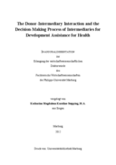 The donor-intermediary interaction and the decision-making process of intermediaries for development assistance for health