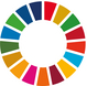Logo: Circle of colorful Blocks, representing the Sustainable Development Goals on 