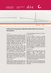 Cover: Pathways for integrating socially responsible public procurement in municipalities Müngersdorff, Maximilian / Tim Stoffel Briefing Paper 13/2020