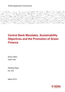 Central bank mandates, sustainability objectives and the promotion of green finance