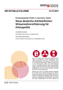 Neue deutsche Arktisleitlinien: Wissensdiversifizierung für Klimapolitik