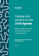 Cover: "Training civil services on the 2030 Agenda: skills development for working towards the common good" von Sven Grimm, Adriana Plasencia und Pedro Alves (2022).