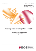 Cover: Input paper "Greening economies in partner countries: priorities for international cooperation" Authors: Altenburg, Tilman; Mauricio Böhl; Clara Brandi; Hanna Fuhrmann-Riebel; Franco Jauregui; Daniele Malerba; Babette Never; Anna Pegels; Andreas Stamm; Rita Strohmaier; Ulrich Volz