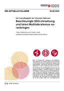 Beschleunigte SDG-Umsetzung und fairen Multilateralismus voranbringen