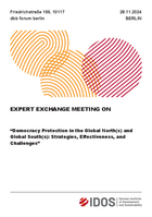 Cover: Programme Expert Exchange Meeting Democracy Protection in the Global South(s) and North(s)