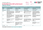 Cover: Programme Webinar Series:“It's the End of the COP as We Know It”