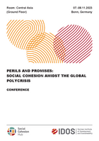 [Translate to English:] Cover: Programm (in Englisch): Perils and promises: Social cohesion amidst the global polycrisis (PDF)