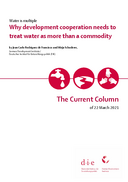 Why development cooperation needs to treat water as more than a commodity 