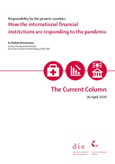 How the international financial institutions are responding to the pandemic