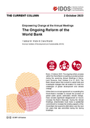 The Ongoing Reform of the World Bank