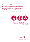 Für ein zivilgesellschaftliches Engagement in Afghanistan