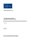 Fostering green finance for sustainable development in Asia