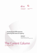 Development Effectiveness: restoring the sense of urgency